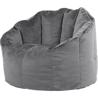Icon Sitzsack-Sessel - Samt - Grau - 74x64x77cm - Sitzsack-Sessel Icon Sitzsack-Sessel - Samt - Grau - 74x64x77cm - Sitzsack-Sessel