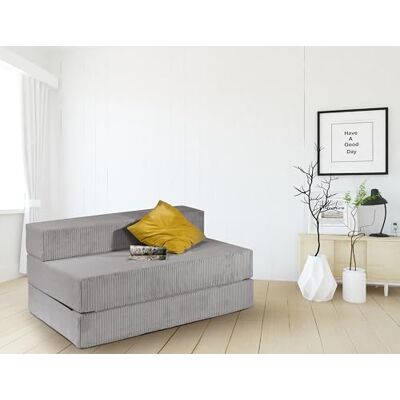 Traumnacht Schlafsofa mit Bezug aus grauem Cord-Gewebe, Bezug abnehmbar, waschbar, Liegefläche 140x200, produziert nach deutschem Qualitätsstandard Traumnacht Schlafsofa mit Bezug aus grauem Cord-Gewebe, Bezug abnehmbar, waschbar, Liegefläche 140x200, produziert nach deutschem Qualitätsstandard