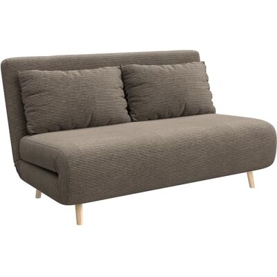 HOMCOM 3 in 1 Schlafsofa Klappbar 191 x 141 cm Schlaffunktion Dunkelbraun HOMCOM 3 in 1 Schlafsofa Klappbar 191 x 141 cm Schlaffunktion Dunkelbraun