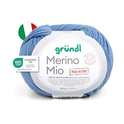Gründl Wolle Merino Mio Merinowolle 1 Knäuel, jeans Gründl Wolle Merino Mio Merinowolle 1 Knäuel, jeans