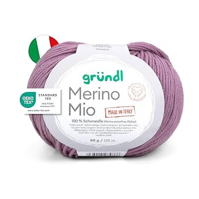 Gründl Wolle Merino Mio Merinowolle 1 Knäuel, heidekraut Gründl Wolle Merino Mio Merinowolle 1 Knäuel, heidekraut