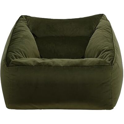 Icon Riesen Sitzsack-Sessel - Samt, Grün Olive, 88x73x100cm - Sitzsack Icon Riesen Sitzsack-Sessel - Samt, Grün Olive, 88x73x100cm - Sitzsack