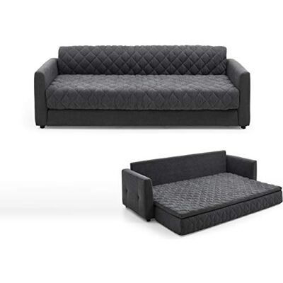Atlantic Home Collection Schlafsofa Kelly, Schlafsofa, mit Taschenfederkern und praktischem Topper, dunkelgrau, 226x86x78 cm (BxTxH) Atlantic Home Collection Schlafsofa Kelly, Schlafsofa, mit Taschenfederkern und praktischem Topper, dunkelgrau, 226x86x78 cm (BxTxH)