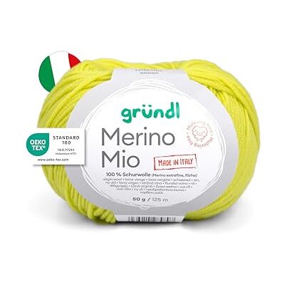 Gründl Wolle Merino Mio Merinowolle 1 Knäuel, limette Gründl Wolle Merino Mio Merinowolle 1 Knäuel, limette