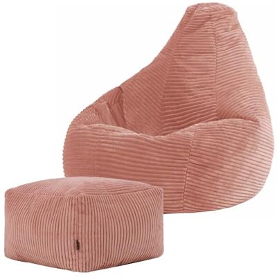 Icon Dalton Cord Sitzsack Kinder und Hocker mit Füllung, Rosa Icon Dalton Cord Sitzsack Kinder und Hocker mit Füllung, Rosa