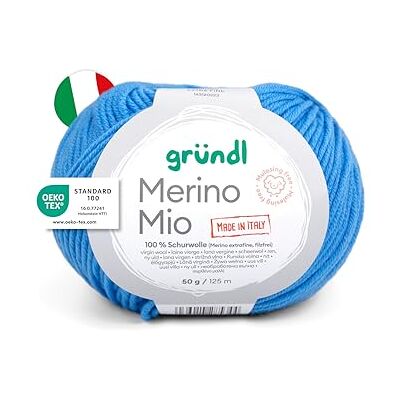 Gründl Wolle Merino Mio Merinowolle 1 Knäuel, türkisblau Gründl Wolle Merino Mio Merinowolle 1 Knäuel, türkisblau
