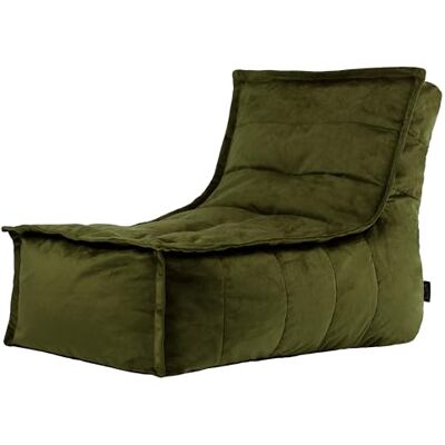 Icon Dolce Sitzsack-Liege für Erwachsene, Olivgrün, Flauschiger Samtstoff, Riesen Sitzsack Samt mit Füllung, Bean Bag Chair, Bequemer Sessel Wohnzimmer, Lounge, Schlafzimmer, Büro Icon Dolce Sitzsack-Liege für Erwachsene, Olivgrün, Flauschiger Samtstoff, Riesen Sitzsack Samt mit Füllung, Bean Bag Chair, Bequemer Sessel Wohnzimmer, Lounge, Schlafzimmer, Büro