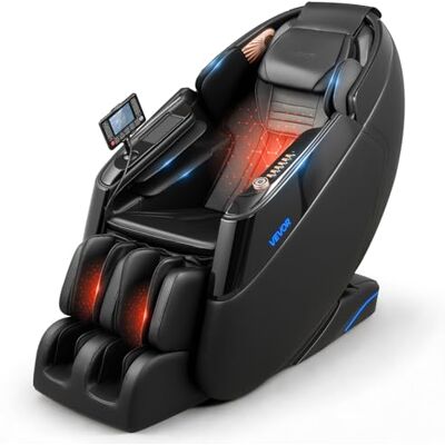 VEVOR Massagesessel, 4D-Zero-Gravity-Relaxsessel mit Ausziehbarer Fußstütze, Automatikprogrammen, Airbags, Heizfunktion für Taille & Beine, Bluetooth-Lautsprecher, Touchscreen für Zuhause & Büro VEVOR Massagesessel, 4D-Zero-Gravity-Relaxsessel mit Ausziehbarer Fußstütze, Automatikprogrammen, Airbags, Heizfunktion für Taille & Beine, Bluetooth-Lautsprecher, Touchscreen für Zuhause & Büro