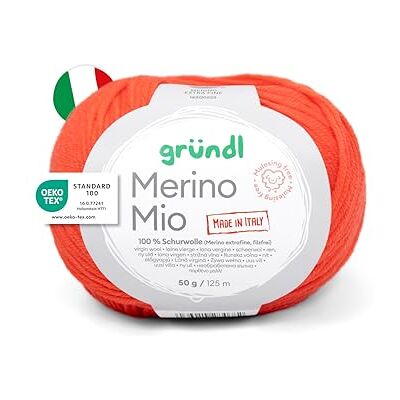 Gründl Wolle Merino Mio Merinowolle 1 Knäuel, kürbis Gründl Wolle Merino Mio Merinowolle 1 Knäuel, kürbis