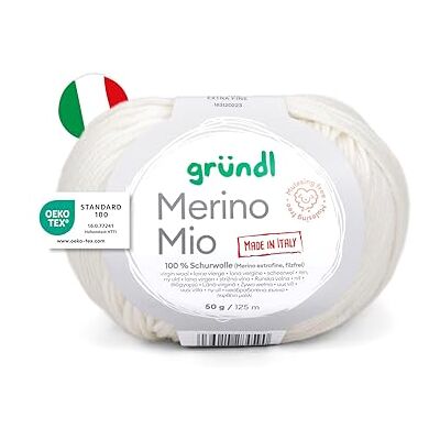 Gründl Wolle Merino Mio Merinowolle 1 Knäuel, creme Gründl Wolle Merino Mio Merinowolle 1 Knäuel, creme