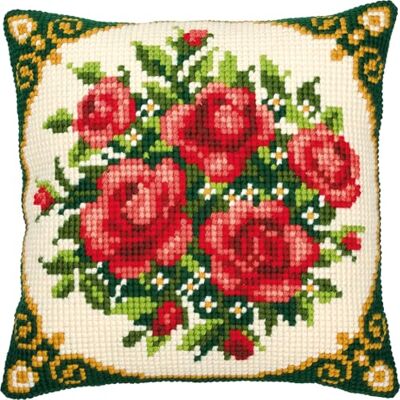 Vervaco Kreuzstich Stickpackungen Kissen Stickerei Set Anfänger Vorgedruckt Blumen DIY Set Kreativ Set Für Erwachsene Dekoratives Kissen ca. 40 x 40 cm Bastelset Handwerker Haus Dekoration Vervaco Kreuzstich Stickpackungen Kissen Stickerei Set Anfänger Vorgedruckt Blumen DIY Set Kreativ Set Für Erwachsene Dekoratives Kissen ca. 40 x 40 cm Bastelset Handwerker Haus Dekoration