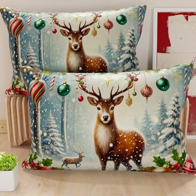 PETTI Artigiani Italiani Petti Italian Artisans – Paar 40 x 70 cm große Mikrofaser-Kissenbezüge,Weihnachtsdekor-Kissen für Schlafzimmer, Sofa, Wohnzimmer, 2er-Set Kissenbezüge, Weihnachts-Kissenbezug 4 PETTI Artigiani Italiani Petti Italian Artisans – Paar 40 x 70 cm große Mikrofaser-Kissenbezüge,Weihnachtsdekor-Kissen für Schlafzimmer, Sofa, Wohnzimmer, 2er-Set Kissenbezüge, Weihnachts-Kissenbezug 4