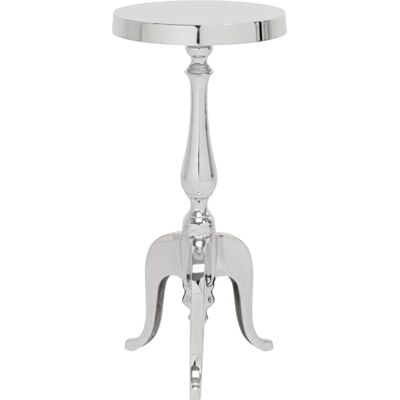 Kare Design Beistelltisch Barocco, Silber, Wohnzimmertisch, Nachttisch, Aluminium Gestell, 62x27x27 cm (H/B/T) Kare Design Beistelltisch Barocco, Silber, Wohnzimmertisch, Nachttisch, Aluminium Gestell, 62x27x27 cm (H/B/T)