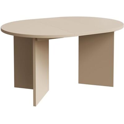Selsey Ovaler Esstisch Ausziehbar – Runder Esstisch in Cappuccino, 110–190x110 cm, Laminierte Platte, ABS-Kanten, 2 Verlängerungen, Kugelführung, Selbstmontage Selsey Ovaler Esstisch Ausziehbar – Runder Esstisch in Cappuccino, 110–190x110 cm, Laminierte Platte, ABS-Kanten, 2 Verlängerungen, Kugelführung, Selbstmontage