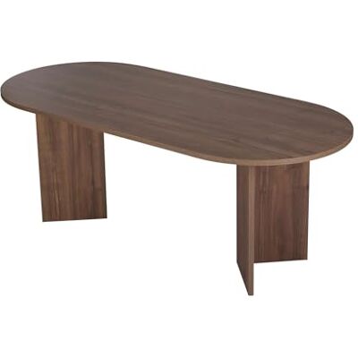 Hanah Home Eleganter Esstisch in Walnuss, 200 x 90 x 75 cm 100% melaminbeschichtete Spanplatte, 25 mm Stärke perfekt für Moderne Essbereiche, Venezia Walnut Hanah Home Eleganter Esstisch in Walnuss, 200 x 90 x 75 cm 100% melaminbeschichtete Spanplatte, 25 mm Stärke perfekt für Moderne Essbereiche, Venezia Walnut