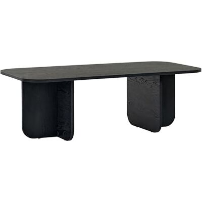 Hanah Home Stilvoller schwarzer Couchtisch, 120 x 60 x 41 cm 100% melaminbeschichtete Spanplatte, 18 mm dick perfekt für Moderne Wohnzimmer & gemütliche Räume, Wood Black Hanah Home Stilvoller schwarzer Couchtisch, 120 x 60 x 41 cm 100% melaminbeschichtete Spanplatte, 18 mm dick perfekt für Moderne Wohnzimmer & gemütliche Räume, Wood Black