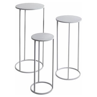 HAKU Möbel Blumensäule 3er Set Coolgrey, Metall Maße: H 50/60/70 x Ø 20/25/30 cm, Style: Modern HAKU Möbel Blumensäule 3er Set Coolgrey, Metall Maße: H 50/60/70 x Ø 20/25/30 cm, Style: Modern