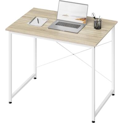 WOLTU Schreibtisch, Kleiner Computertisch, 80x60x75 cm, Bürotisch eckig, PC Tisch mit Metallgestell, für Büro Homeoffice Arbeitszimmer Schlafzimmer, aus Holzwerkstoff, Helle Eiche+Weiß WOLTU Schreibtisch, Kleiner Computertisch, 80x60x75 cm, Bürotisch eckig, PC Tisch mit Metallgestell, für Büro Homeoffice Arbeitszimmer Schlafzimmer, aus Holzwerkstoff, Helle Eiche+Weiß