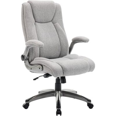 COLAMY Bürostuhl Ergonomisch, Chefsessel mit Hoher Rückenlehne, Ergonomischer 360° Drehstuhl für Büro, Schreibtischstuhl Stoffstuhl mit Verstellbarer Neigungsverschluss, Grau COLAMY Bürostuhl Ergonomisch, Chefsessel mit Hoher Rückenlehne, Ergonomischer 360° Drehstuhl für Büro, Schreibtischstuhl Stoffstuhl mit Verstellbarer Neigungsverschluss, Grau