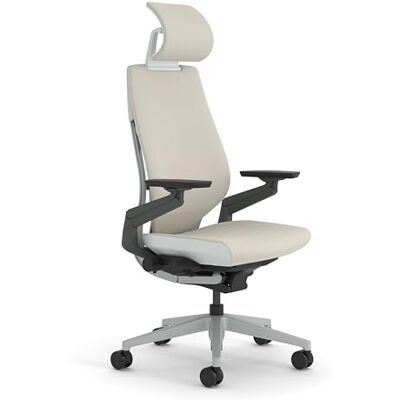 Steelcase Gesture Ergonomischer Bürostuhl mit 360° Armlehnen, 3D-Live Back Lumbalstütze, anpassbarer Kopfstütze Beige Steelcase Gesture Ergonomischer Bürostuhl mit 360° Armlehnen, 3D-Live Back Lumbalstütze, anpassbarer Kopfstütze Beige