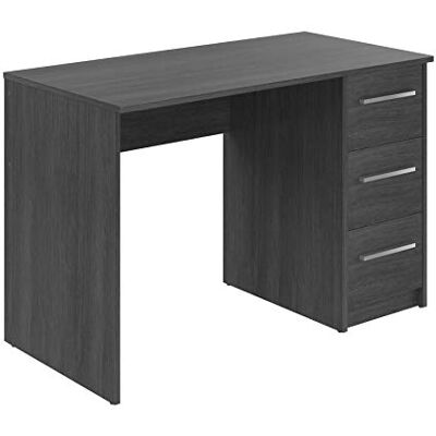 Amazon Basics Moderner Home-Office-Schreibtisch, Computertisch mit 3 Schubladen, einfacher Aufbau, 56 x 110 x 73,5 cm, dunkelgrau Amazon Basics Moderner Home-Office-Schreibtisch, Computertisch mit 3 Schubladen, einfacher Aufbau, 56 x 110 x 73,5 cm, dunkelgrau