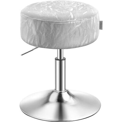 VASAGLE Schminkhocker, Schminkstuhl, Barhocker, höhenverstellbar, 360° drehbar, PU, Dicke Polsterung, für Schlafzimmer, Küche, Esszimmer, modern, Taubengrau LJB120GD01 VASAGLE Schminkhocker, Schminkstuhl, Barhocker, höhenverstellbar, 360° drehbar, PU, Dicke Polsterung, für Schlafzimmer, Küche, Esszimmer, modern, Taubengrau LJB120GD01