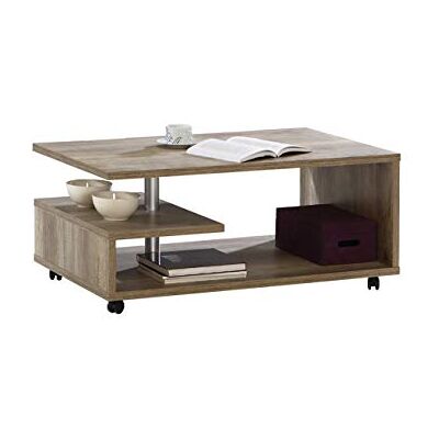 Forte Bailey Couchtisch, Holzwerkstoff, Eiche Antik, 105 x 60 x 45.60 cm Forte Bailey Couchtisch, Holzwerkstoff, Eiche Antik, 105 x 60 x 45.60 cm