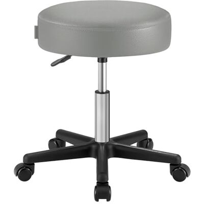 SONGMICS Barhocker auf Rollen, Barstuhl, höhenverstellbarer, Drehhocker, PU-Bezug, Arbeitshocker für Kosmetikstudios, Friseursalons, Büros, Praxen, Taubengrau LJB061G01 SONGMICS Barhocker auf Rollen, Barstuhl, höhenverstellbarer, Drehhocker, PU-Bezug, Arbeitshocker für Kosmetikstudios, Friseursalons, Büros, Praxen, Taubengrau LJB061G01