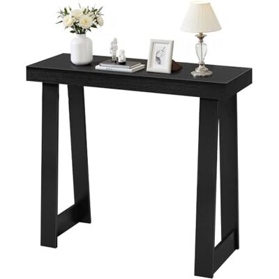 VEVOR Konsolentisch Eingangtisch hinter dem Sofa (91,5 x 30,5 x 81 cm/L x B x H), rechteckiger Beistelltisch aus Mehrschichtplatte für Flur Schlafzimmer Wohnzimmer Foyer, Flurtisch Schwarz Modern VEVOR Konsolentisch Eingangtisch hinter dem Sofa (91,5 x 30,5 x 81 cm/L x B x H), rechteckiger Beistelltisch aus Mehrschichtplatte für Flur Schlafzimmer Wohnzimmer Foyer, Flurtisch Schwarz Modern