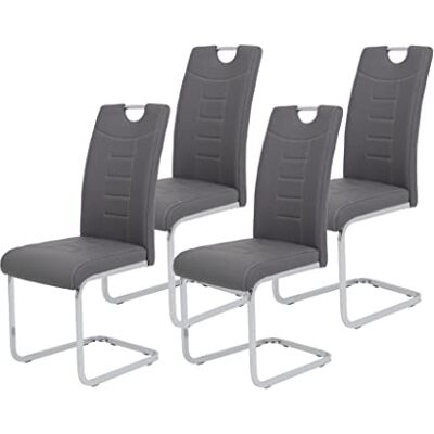Hela - RUBY S - Grau - Kunstleder - Chair Hela - RUBY S - Grau - Kunstleder - Chair