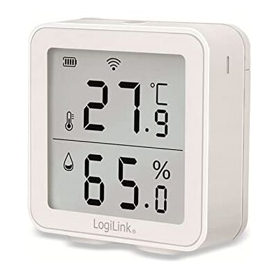 Logilink SC0116 Thermo-Hygro-Messgerät, Wi-Fi-Fernüberwachung (per Smart Life App) für eine gesunde Luftqualität, Amazon Alexa & Google Sprachsteuerung, Weiß Logilink SC0116 Thermo-Hygro-Messgerät, Wi-Fi-Fernüberwachung (per Smart Life App) für eine gesunde Luftqualität, Amazon Alexa & Google Sprachsteuerung, Weiß