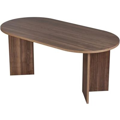 Hanah Home Moderner Esstisch in Walnuss, 180 x 90 x 75 cm 100% melaminbeschichtete Spanplatte, 25 mm dick stilvolles skandinavisches Design, langlebig, 70 kg Tragkraft perfekt für zeitgemäße Essbereiche Hanah Home Moderner Esstisch in Walnuss, 180 x 90 x 75 cm 100% melaminbeschichtete Spanplatte, 25 mm dick stilvolles skandinavisches Design, langlebig, 70 kg Tragkraft perfekt für zeitgemäße Essbereiche