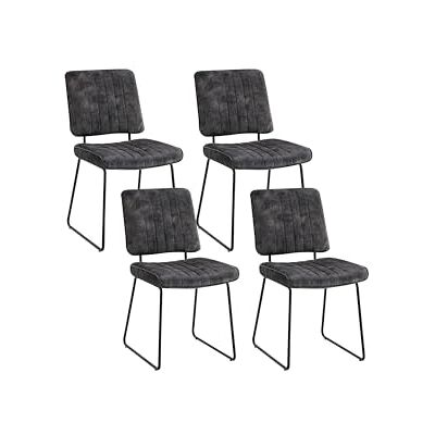 byLIVING Esszimmerstuhl 4er-Set Liam, Vintage Samt anthrazit byLIVING Esszimmerstuhl 4er-Set Liam, Vintage Samt anthrazit