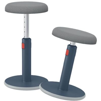 Leitz Active Sitz-Steh-Hocker, Ergonomischer höhenverstellbarer Wipphocker für 46 cm bis 79 cm Höhe, Runder Bürodrehstuhl oder -hocker, Ergo Cosy Serie, Grau, 65180089, Dunkelgrau Leitz Active Sitz-Steh-Hocker, Ergonomischer höhenverstellbarer Wipphocker für 46 cm bis 79 cm Höhe, Runder Bürodrehstuhl oder -hocker, Ergo Cosy Serie, Grau, 65180089, Dunkelgrau