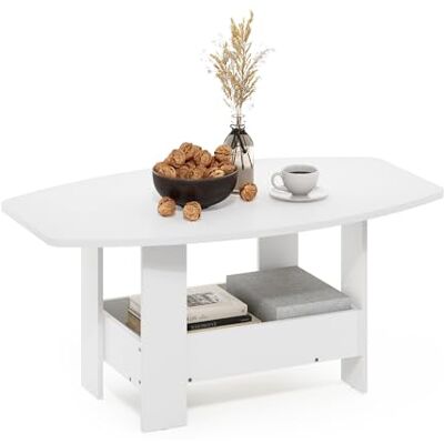 Furinno Schlichtes Design Couchtische, Weiss/opulenter Garten Furinno Schlichtes Design Couchtische, Weiss/opulenter Garten
