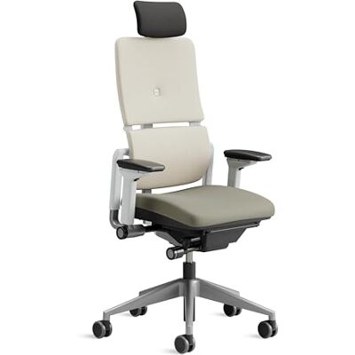Steelcase Please Ergonomischer Bürodrehstuhl mit höhenverstellbarer Lumbalstütze für Unterstützung den ganzen Tag über, anpassbare Kopfstütze Trüffel Steelcase Please Ergonomischer Bürodrehstuhl mit höhenverstellbarer Lumbalstütze für Unterstützung den ganzen Tag über, anpassbare Kopfstütze Trüffel