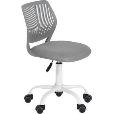 FurnitureR Kleiner Videospielstuhl, ergonomischer Schreibtischstuhl ohne Armlehnen, kompakter Drehstuhl mit Sitzhöhenverstellung und leisen Gummirädern, modernes Design für Gaming und Arbeiten FurnitureR Kleiner Videospielstuhl, ergonomischer Schreibtischstuhl ohne Armlehnen, kompakter Drehstuhl mit Sitzhöhenverstellung und leisen Gummirädern, modernes Design für Gaming und Arbeiten