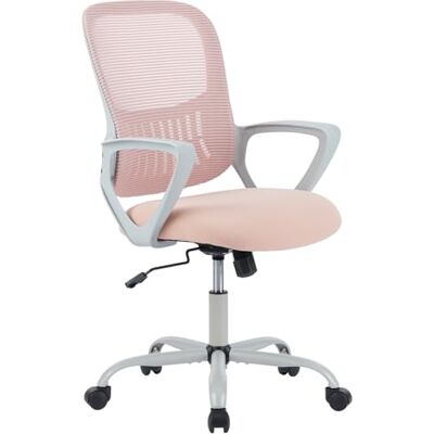 Sweetcrispy Bürostuhl Ergonomisch, Schreibtischstuhl mit Lendenwirbelstütze, Höhenverstellbarkeit Stuhl, Bürostühle mit Armlehne, Office Chair Geeignet für Büro und Schlafzimmer, Rosa Sweetcrispy Bürostuhl Ergonomisch, Schreibtischstuhl mit Lendenwirbelstütze, Höhenverstellbarkeit Stuhl, Bürostühle mit Armlehne, Office Chair Geeignet für Büro und Schlafzimmer, Rosa