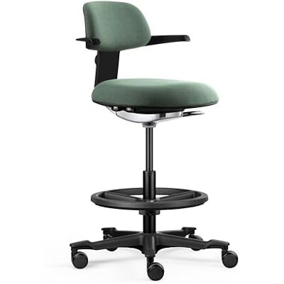 hjh OFFICE Ergonomischer Arbeitsstuhl TOP Work 40 – Stuhl mit höhenverstellbarer Rückenlehne, Verstellbarer Sitzneigung & Sitztiefe, höhenverstellbarer Fußring, Grün hjh OFFICE Ergonomischer Arbeitsstuhl TOP Work 40 – Stuhl mit höhenverstellbarer Rückenlehne, Verstellbarer Sitzneigung & Sitztiefe, höhenverstellbarer Fußring, Grün