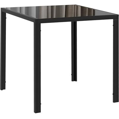HOMCOM Esszimmertisch 75 x 75 cm, Quadratischer Küchentisch für 4 Personen, Esstisch aus Hartglas mit Metallbeine, moderner Tisch für Küche, Esszimmer und Wohnzimmer, Schwarz HOMCOM Esszimmertisch 75 x 75 cm, Quadratischer Küchentisch für 4 Personen, Esstisch aus Hartglas mit Metallbeine, moderner Tisch für Küche, Esszimmer und Wohnzimmer, Schwarz