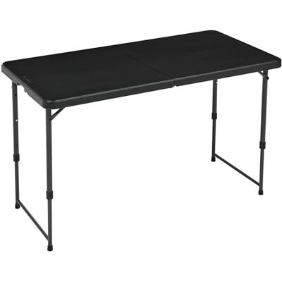 Amazon Basics Klapptisch, rechteckig, 4-fach höhenverstellbar mit Tragegriff, für drinnen und draußen, tragbar, leicht, Reisetisch, Picknick, Camping, Schwarz, 121,4 x 60,7 x 86,1 cm Amazon Basics Klapptisch, rechteckig, 4-fach höhenverstellbar mit Tragegriff, für drinnen und draußen, tragbar, leicht, Reisetisch, Picknick, Camping, Schwarz, 121,4 x 60,7 x 86,1 cm