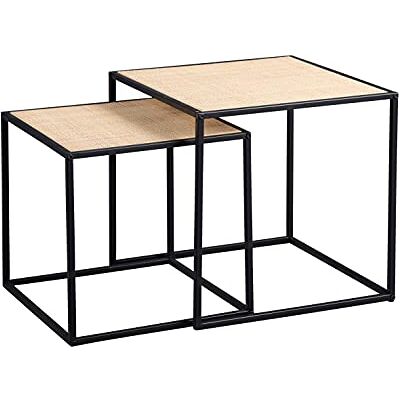 M2 Kollektion 2-Satztisch, Metall, Braun, Schwarz, Luke M2 Kollektion 2-Satztisch, Metall, Braun, Schwarz, Luke