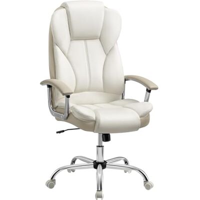 SONGMICS Bürostuhl, Schreibtischstuhl, Gaming-Stuhl mit Armlehnen, Computerstuhl, Chefsessel, höhenverstellbar, Homeoffice, Arbeitszimmer, cremeweiß-kamellbraun OBG057W01 SONGMICS Bürostuhl, Schreibtischstuhl, Gaming-Stuhl mit Armlehnen, Computerstuhl, Chefsessel, höhenverstellbar, Homeoffice, Arbeitszimmer, cremeweiß-kamellbraun OBG057W01