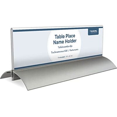 Europel 350087-Tisch-Namensschild, Aluminium Acryl, 61 x 210mm. Europel 350087-Tisch-Namensschild, Aluminium Acryl, 61 x 210mm.