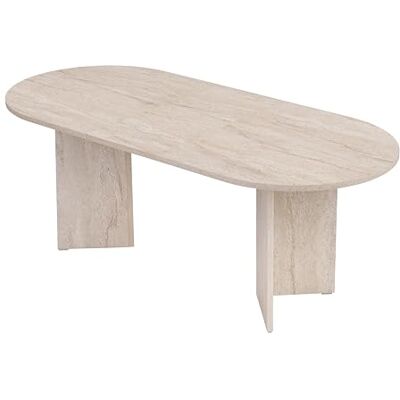 Hanah Home Ausziehbarer Esstisch, Travertine-Farbe, Breite 160–200 cm x Höhe 75 cm x Tiefe 90 cm 100% melaminbeschichtete Spanplatte, 25 mm Stärke Stabiler Metallrahmen, perfekt für Moderne Essbereiche Hanah Home Ausziehbarer Esstisch, Travertine-Farbe, Breite 160–200 cm x Höhe 75 cm x Tiefe 90 cm 100% melaminbeschichtete Spanplatte, 25 mm Stärke Stabiler Metallrahmen, perfekt für Moderne Essbereiche