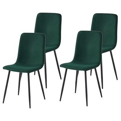 Hela Tische , 4er Set Esszimmerstuhl Leipzig, Bezug Samt Cord-Optik Grün, Rundrohr Metallfüße, 120kg belastbar Hela Tische , 4er Set Esszimmerstuhl Leipzig, Bezug Samt Cord-Optik Grün, Rundrohr Metallfüße, 120kg belastbar