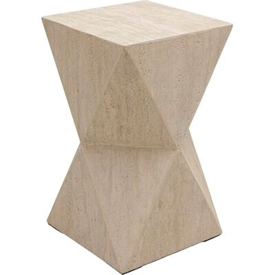 Kare Design Beistelltisch Travertino, Beige, 54cm Höhe, Stein-Optik, Couchtisch, Ablage, Nachttisch Kare Design Beistelltisch Travertino, Beige, 54cm Höhe, Stein-Optik, Couchtisch, Ablage, Nachttisch