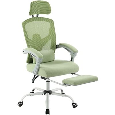 Sweetcrispy Büro-Computer-Schreibtisch Stuhl, Gaming-Stühle für Erwachsene, High-Back Mesh Rolling Swivel Reclining Stühle mit Rädern, Bequeme Lendenwirbelstütze, Bequeme Arme Grün Sweetcrispy Büro-Computer-Schreibtisch Stuhl, Gaming-Stühle für Erwachsene, High-Back Mesh Rolling Swivel Reclining Stühle mit Rädern, Bequeme Lendenwirbelstütze, Bequeme Arme Grün