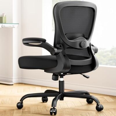 Marsail ergonomischer Bürostuhl mit 3D-Lendenstütze, Flip-Up Armlehnen, 90°–120° Kippverriegelung und dickem Sitzkissen, komfortabler Home-Office-Stuhl, bis 136 kg belastbar Marsail ergonomischer Bürostuhl mit 3D-Lendenstütze, Flip-Up Armlehnen, 90°–120° Kippverriegelung und dickem Sitzkissen, komfortabler Home-Office-Stuhl, bis 136 kg belastbar
