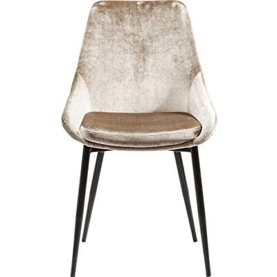 Kare Design Stuhl East Side Pearl, Beige, Esszimmerstuhl, Samtoptik, Stahlfüße, Modern, Wohnzimmer, Esszimmer, 95x52x63 cm (H/B/T) Kare Design Stuhl East Side Pearl, Beige, Esszimmerstuhl, Samtoptik, Stahlfüße, Modern, Wohnzimmer, Esszimmer, 95x52x63 cm (H/B/T)